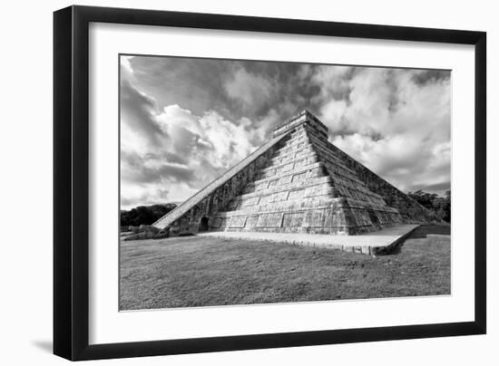 ¡Viva Mexico! B&W Collection - Chichen Itza Pyramid XIX-Philippe Hugonnard-Framed Photographic Print