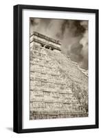 ¡Viva Mexico! B&W Collection - Chichen Itza Pyramid XV-Philippe Hugonnard-Framed Photographic Print