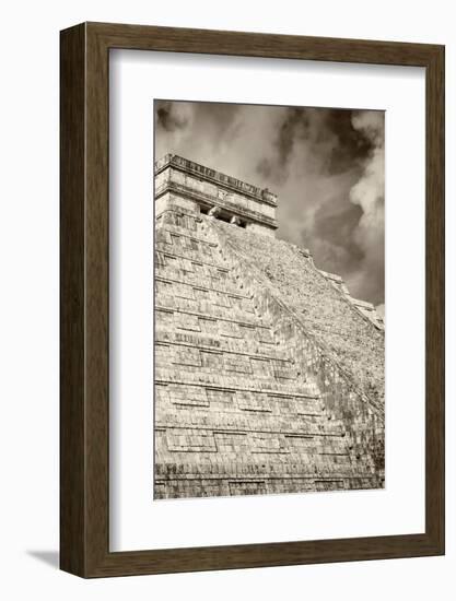 ¡Viva Mexico! B&W Collection - Chichen Itza Pyramid XV-Philippe Hugonnard-Framed Photographic Print