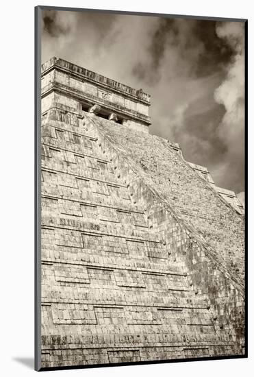 ¡Viva Mexico! B&W Collection - Chichen Itza Pyramid XV-Philippe Hugonnard-Mounted Photographic Print