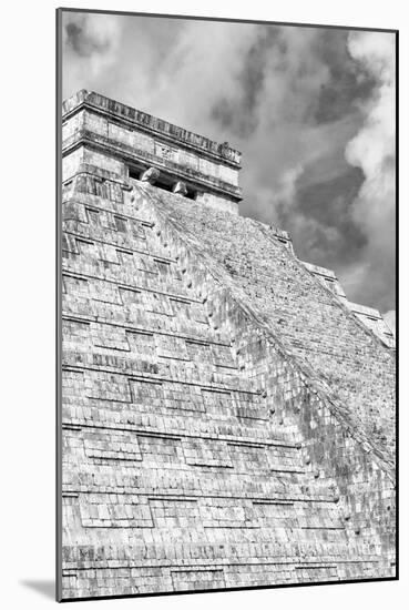 ¡Viva Mexico! B&W Collection - Chichen Itza Pyramid XVI-Philippe Hugonnard-Mounted Photographic Print