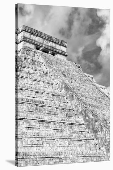 ¡Viva Mexico! B&W Collection - Chichen Itza Pyramid XVI-Philippe Hugonnard-Stretched Canvas