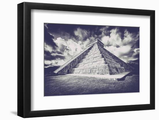 ¡Viva Mexico! B&W Collection - Chichen Itza Pyramid XVII-Philippe Hugonnard-Framed Photographic Print