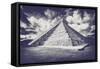 ¡Viva Mexico! B&W Collection - Chichen Itza Pyramid XVII-Philippe Hugonnard-Framed Stretched Canvas