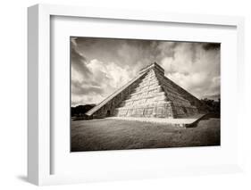 ¡Viva Mexico! B&W Collection - Chichen Itza Pyramid XVIII-Philippe Hugonnard-Framed Photographic Print