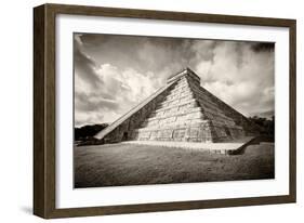 ¡Viva Mexico! B&W Collection - Chichen Itza Pyramid XVIII-Philippe Hugonnard-Framed Photographic Print