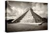 ¡Viva Mexico! B&W Collection - Chichen Itza Pyramid XVIII-Philippe Hugonnard-Stretched Canvas