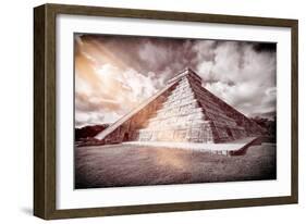 ¡Viva Mexico! B&W Collection - Chichen Itza Pyramid XX-Philippe Hugonnard-Framed Photographic Print