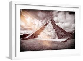 ¡Viva Mexico! B&W Collection - Chichen Itza Pyramid XX-Philippe Hugonnard-Framed Photographic Print