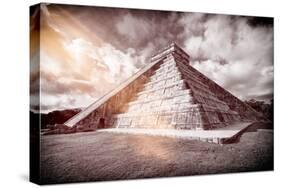 ¡Viva Mexico! B&W Collection - Chichen Itza Pyramid XX-Philippe Hugonnard-Stretched Canvas