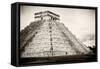 ¡Viva Mexico! B&W Collection - Chichen Itza Pyramid XXI-Philippe Hugonnard-Framed Stretched Canvas