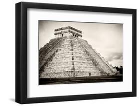 ¡Viva Mexico! B&W Collection - Chichen Itza Pyramid XXI-Philippe Hugonnard-Framed Photographic Print