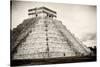 ¡Viva Mexico! B&W Collection - Chichen Itza Pyramid XXI-Philippe Hugonnard-Stretched Canvas