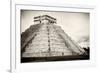 ¡Viva Mexico! B&W Collection - Chichen Itza Pyramid XXI-Philippe Hugonnard-Framed Photographic Print