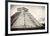 ¡Viva Mexico! B&W Collection - Chichen Itza Pyramid XXI-Philippe Hugonnard-Framed Photographic Print