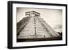 ¡Viva Mexico! B&W Collection - Chichen Itza Pyramid XXI-Philippe Hugonnard-Framed Photographic Print