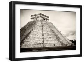 ¡Viva Mexico! B&W Collection - Chichen Itza Pyramid XXI-Philippe Hugonnard-Framed Photographic Print