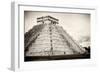 ¡Viva Mexico! B&W Collection - Chichen Itza Pyramid XXI-Philippe Hugonnard-Framed Photographic Print