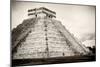 ¡Viva Mexico! B&W Collection - Chichen Itza Pyramid XXI-Philippe Hugonnard-Mounted Photographic Print