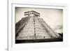 ¡Viva Mexico! B&W Collection - Chichen Itza Pyramid XXI-Philippe Hugonnard-Framed Photographic Print