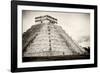 ¡Viva Mexico! B&W Collection - Chichen Itza Pyramid XXI-Philippe Hugonnard-Framed Photographic Print