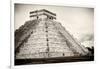 ¡Viva Mexico! B&W Collection - Chichen Itza Pyramid XXI-Philippe Hugonnard-Framed Photographic Print