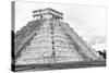 ¡Viva Mexico! B&W Collection - Chichen Itza Pyramid XXII-Philippe Hugonnard-Stretched Canvas