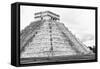 ¡Viva Mexico! B&W Collection - Chichen Itza Pyramid XXII-Philippe Hugonnard-Framed Stretched Canvas