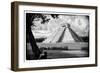 ¡Viva Mexico! B&W Collection - Chichen Itza Pyramid-Philippe Hugonnard-Framed Photographic Print