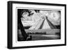 ¡Viva Mexico! B&W Collection - Chichen Itza Pyramid-Philippe Hugonnard-Framed Photographic Print