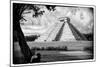 ¡Viva Mexico! B&W Collection - Chichen Itza Pyramid-Philippe Hugonnard-Mounted Photographic Print