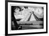 ¡Viva Mexico! B&W Collection - Chichen Itza Pyramid-Philippe Hugonnard-Framed Photographic Print