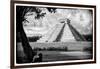 ¡Viva Mexico! B&W Collection - Chichen Itza Pyramid-Philippe Hugonnard-Framed Photographic Print