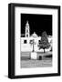 ¡Viva Mexico! B&W Collection - Courtyard of a Church in Puebla II-Philippe Hugonnard-Framed Photographic Print