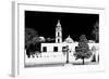 ¡Viva Mexico! B&W Collection - Courtyard of a Church in Puebla-Philippe Hugonnard-Framed Photographic Print