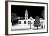 ¡Viva Mexico! B&W Collection - Courtyard of a Church in Puebla-Philippe Hugonnard-Framed Photographic Print