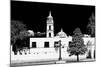 ¡Viva Mexico! B&W Collection - Courtyard of a Church in Puebla-Philippe Hugonnard-Mounted Photographic Print