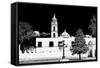 ¡Viva Mexico! B&W Collection - Courtyard of a Church in Puebla-Philippe Hugonnard-Framed Stretched Canvas