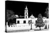 ¡Viva Mexico! B&W Collection - Courtyard of a Church in Puebla-Philippe Hugonnard-Stretched Canvas