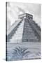¡Viva Mexico! B&W Collection - El Castillo Pyramid III - Chichen Itza-Philippe Hugonnard-Stretched Canvas