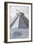 ¡Viva Mexico! B&W Collection - El Castillo Pyramid III - Chichen Itza-Philippe Hugonnard-Framed Photographic Print