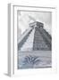 ¡Viva Mexico! B&W Collection - El Castillo Pyramid III - Chichen Itza-Philippe Hugonnard-Framed Photographic Print