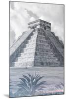 ¡Viva Mexico! B&W Collection - El Castillo Pyramid III - Chichen Itza-Philippe Hugonnard-Mounted Photographic Print