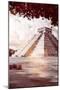 ¡Viva Mexico! B&W Collection - El Castillo Pyramid in Chichen Itza IX-Philippe Hugonnard-Mounted Premium Photographic Print