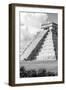 ¡Viva Mexico! B&W Collection - El Castillo Pyramid in Chichen Itza V-Philippe Hugonnard-Framed Photographic Print