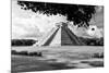 ¡Viva Mexico! B&W Collection - El Castillo Pyramid in Chichen Itza VIII-Philippe Hugonnard-Mounted Photographic Print