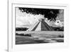 ¡Viva Mexico! B&W Collection - El Castillo Pyramid in Chichen Itza VIII-Philippe Hugonnard-Framed Photographic Print