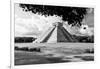 ¡Viva Mexico! B&W Collection - El Castillo Pyramid in Chichen Itza VIII-Philippe Hugonnard-Framed Photographic Print