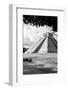 ¡Viva Mexico! B&W Collection - El Castillo Pyramid in Chichen Itza XI-Philippe Hugonnard-Framed Photographic Print