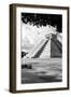 ¡Viva Mexico! B&W Collection - El Castillo Pyramid in Chichen Itza XI-Philippe Hugonnard-Framed Photographic Print